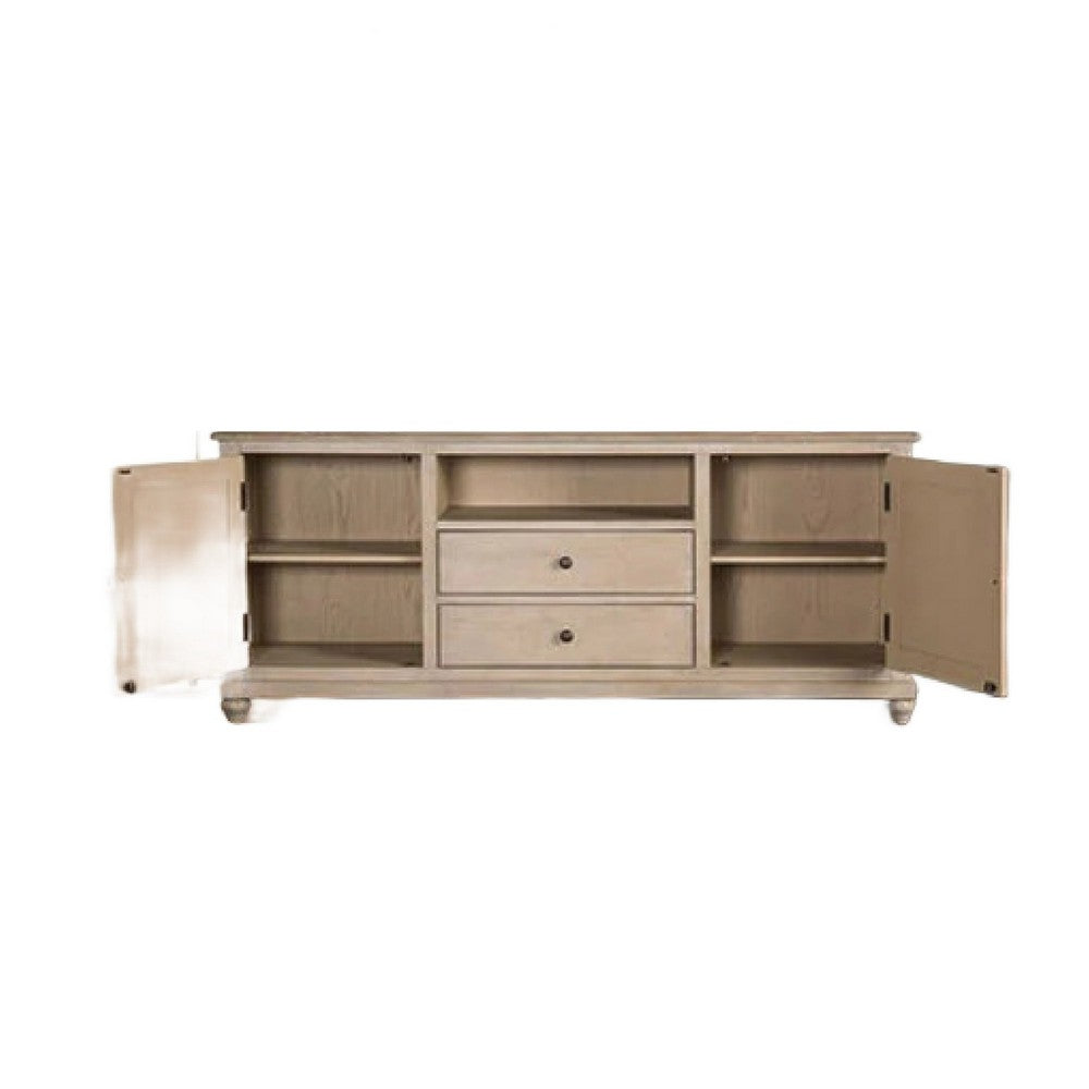 Cherie TV Stand Cabinet | Storage Cabinets | Light White Wash | 72"