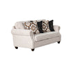 Serra Loveseat | 4 Accent Throw Pillows | Light Greige Polyester | 67"