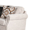 Serra Loveseat | 4 Accent Throw Pillows | Light Greige Polyester | 67"