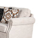 Serra Loveseat | 4 Accent Throw Pillows | Light Greige Polyester | 67"