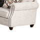 Serra Loveseat | 4 Accent Throw Pillows | Light Greige Polyester | 67"