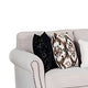 Serra Sofa | 5 Accent Throw Pillows | Soft Greige Polyester | 87"