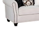 Serra Sofa | 5 Accent Throw Pillows | Soft Greige Polyester | 87"