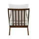 Moi Scandinavian Accent Chair | Beige Chenille | Brown Angled Frame