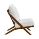 Moi Scandinavian Accent Chair | Beige Chenille | Brown Angled Frame