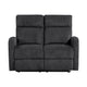 Mey Tab Pull Manual Dual Reclining Loveseat | Dark Gray Polyester | 50"