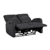 Mey Tab Pull Manual Dual Reclining Loveseat | Dark Gray Polyester | 50"