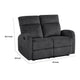 Mey Tab Pull Manual Dual Reclining Loveseat | Dark Gray Polyester | 50"