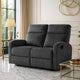 Mey Tab Pull Manual Dual Reclining Loveseat | Dark Gray Polyester | 50"