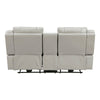 Hem Power Reclining Loveseat | Speakers & Console | Gray Faux Leather