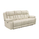 Hem Power Reclining Sofa | 3 Seater | USB & Cupholders | Beige Faux Leather
