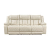 Hem Power Reclining Sofa | 3 Seater | USB & Cupholders | Beige Faux Leather
