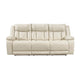 Hem Power Reclining Sofa | 3 Seater | USB & Cupholders | Beige Faux Leather