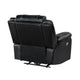 Power Reclining Chair | USB Ports & Blue LED | Foam Fill Black Faux Leather