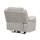 Power Reclining Chair | USB Ports & Blue LED | Foam Fill Gray Faux Leather