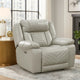 Power Reclining Chair | USB Ports & Blue LED | Foam Fill Gray Faux Leather