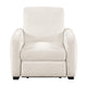 Seira Power Reclining Chair w USB Ports | Beige Chenille | Black Wood