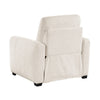 Seira Power Reclining Chair w USB Ports | Beige Chenille | Black Wood