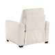 Seira Power Reclining Chair w USB Ports | Beige Chenille | Black Wood
