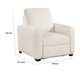 Seira Power Reclining Chair w USB Ports | Beige Chenille | Black Wood