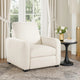 Seira Power Reclining Chair w USB Ports | Beige Chenille | Black Wood