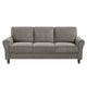 Leroi 3 Seater Sofa | Brown Chenille Padded Seats & Rolled Arms