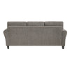 Leroi 3 Seater Sofa | Brown Chenille Padded Seats & Rolled Arms