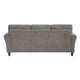 Leroi 3 Seater Sofa | Brown Chenille Padded Seats & Rolled Arms