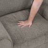Leroi 3 Seater Sofa | Brown Chenille Padded Seats & Rolled Arms