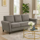 Leroi 3 Seater Sofa | Brown Chenille Padded Seats & Rolled Arms