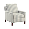 Claire Manual Reclining Chair | Beige & Gray Striped Pattern Polyester