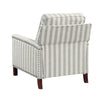 Claire Manual Reclining Chair | Beige & Gray Striped Pattern Polyester