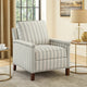 Claire Manual Reclining Chair | Beige & Gray Striped Pattern Polyester