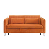 Elina Convertible Pull Out Bed Sofa | 2 Pillows | Drop Back | Orange Velvet