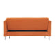 Elina Convertible Pull Out Bed Sofa | 2 Pillows | Drop Back | Orange Velvet