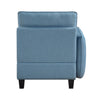 Gey Modular Single Armchair | Storage Seat | Button Tufted Blue Polyester