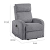 Pary Power Lift Chair | Armrests w Magazine Pocket | Dark Gray Corduroy