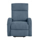 Pary Power Lift Chair | Armrests w Magazine Pocket | Blue Corduroy