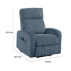 Pary Power Lift Chair | Armrests w Magazine Pocket | Blue Corduroy