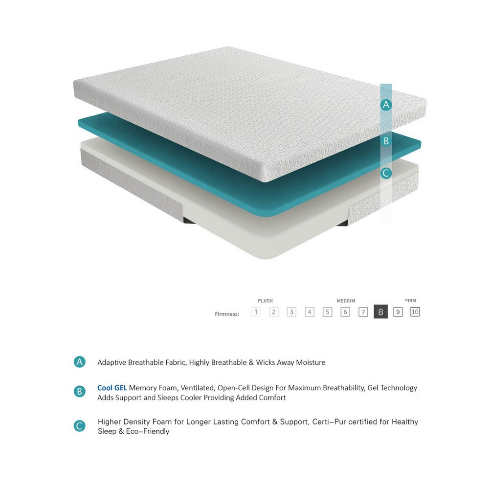 Mae Queen Size Mattress | Cooling Gel Memory Foam | Tencel Cover | 8"