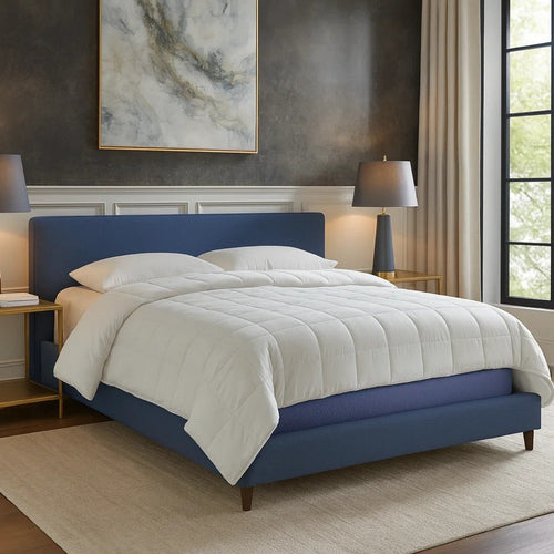 Fia Full Mattress w 1 Pillow | Tea Charcoal Gel Memory Foam | 7" Blue