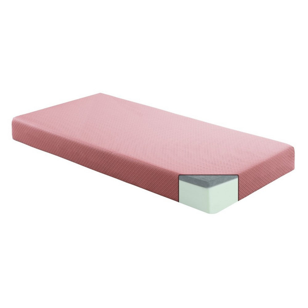 Fia Full Mattress w 1 Pillow | Tea Charcoal Gel Memory Foam | 7" Pink