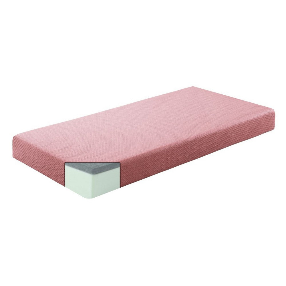 Fia Full Mattress w 1 Pillow | Tea Charcoal Gel Memory Foam | 7" Pink