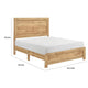 Eby Queen Size Bed | Panel Design | Natural Brown Melamine Laminate