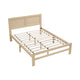 Cary Queen Size Platform Bed w Recessed Panel Headboard | Light Brown
