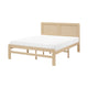 Cary Queen Size Platform Bed w Recessed Panel Headboard | Light Brown