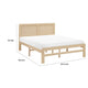 Cary Queen Size Platform Bed w Recessed Panel Headboard | Light Brown