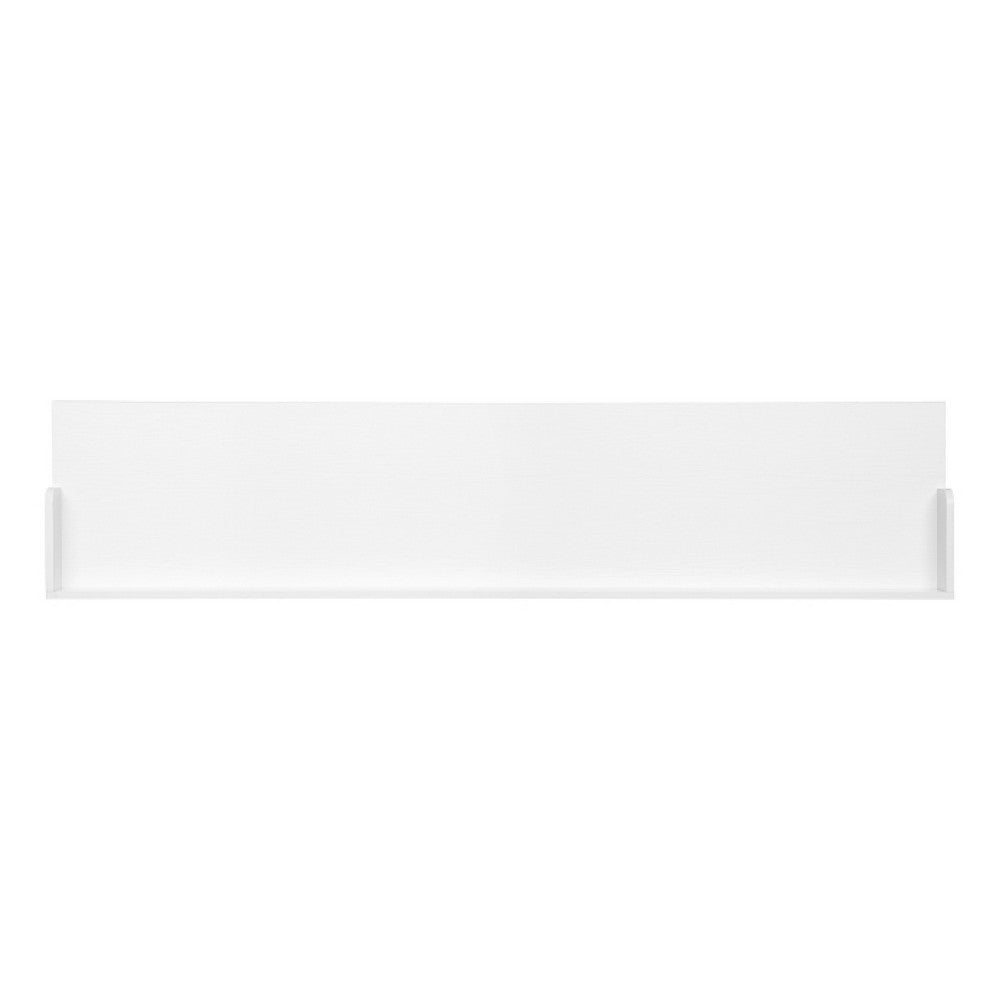 Sem Bed Desk | 72" White Top w Adjustable Height | Black Metal Legs