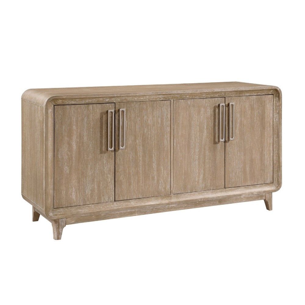 Wily Sideboard Server | 4 Cabinet Doors Adjustable Shelves | Oak Brown