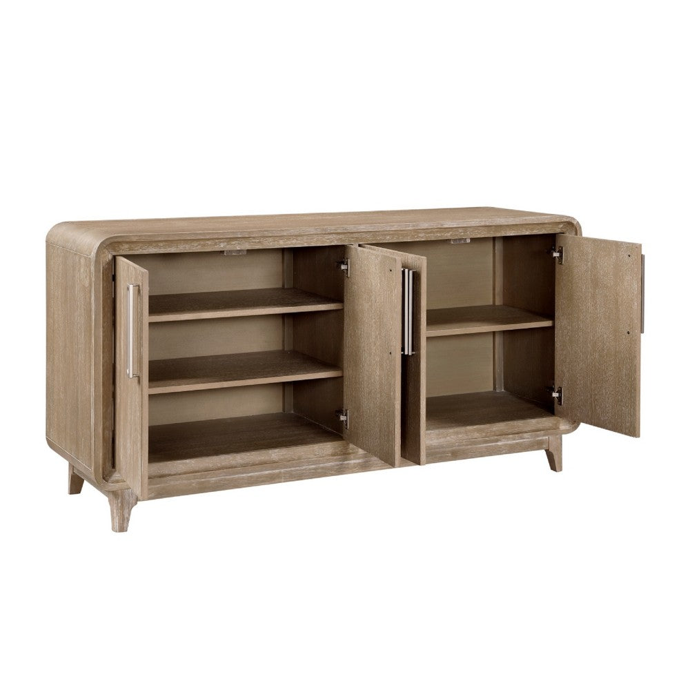 Wily Sideboard Server | 4 Cabinet Doors Adjustable Shelves | Oak Brown